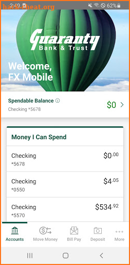 Guaranty Bank & Trust screenshot