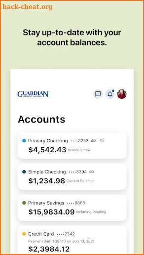 Guardian Credit Union Alabama screenshot