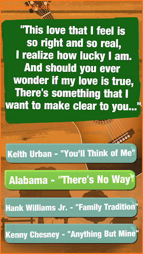 Guess The Lyrics - Country Music Quiz screenshot