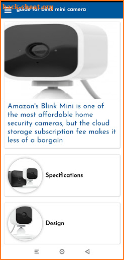 Guide For BLINK mini camera screenshot