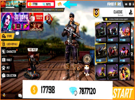 Guide for Free Fire Coins & Diamonds screenshot