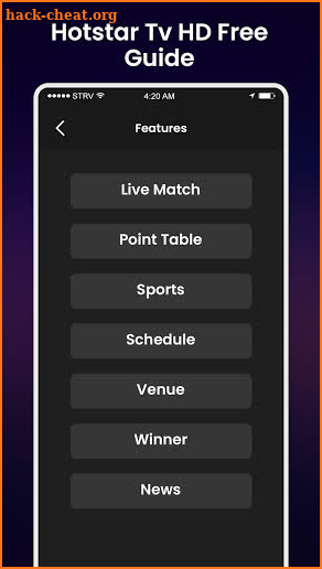 Guide for Hostor Live cricket stream screenshot
