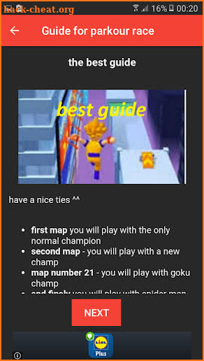 guide for parkour race freerun screenshot