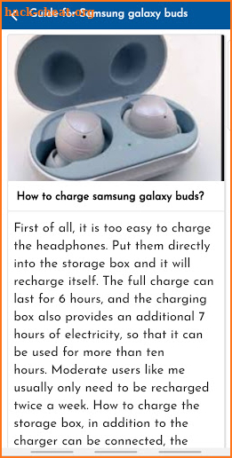 Guide for Samsung galaxy buds screenshot