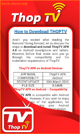 Guide For ThopTV - HD Live & Free TV screenshot