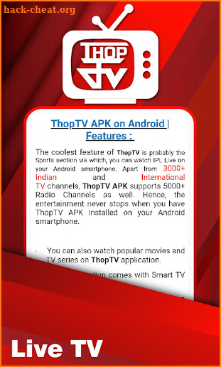 Guide for ThopTV - Tips & Tricks of Live TV screenshot