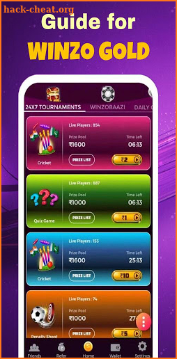 Guide for Winzo Games : Earn Money for Winzo Games screenshot