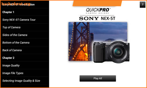 Guide to Sony NEX-5T screenshot