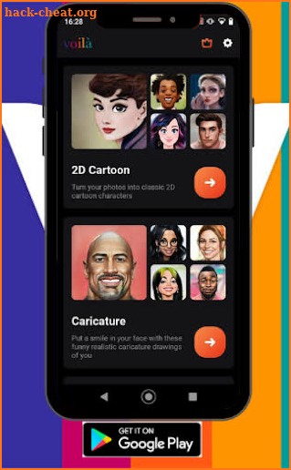 Guide Voilà AI Artist Cartoon App screenshot