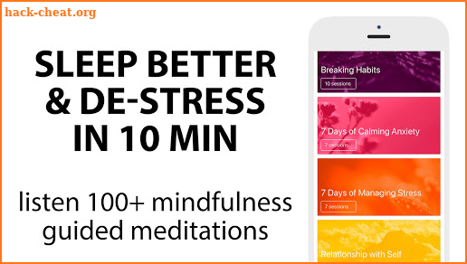 Guided Meditation Happify: Self Care Positive App screenshot