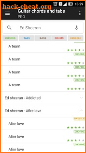 Guitar chords and tabs PRO screenshot