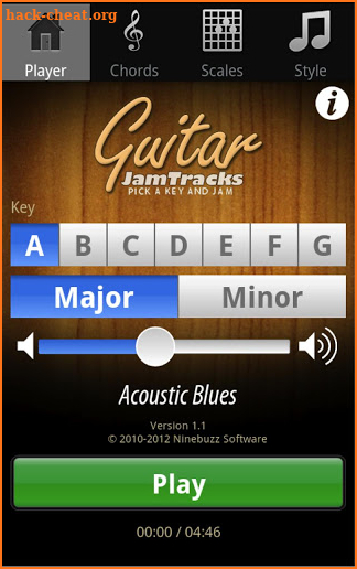 Guitar Jam Tracks Scales Buddy screenshot