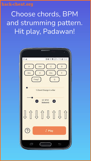 GuitarStrum - Strumming with Chord Changes screenshot