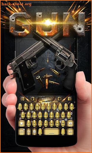 Gun GO Keyboard Theme & Emoji screenshot