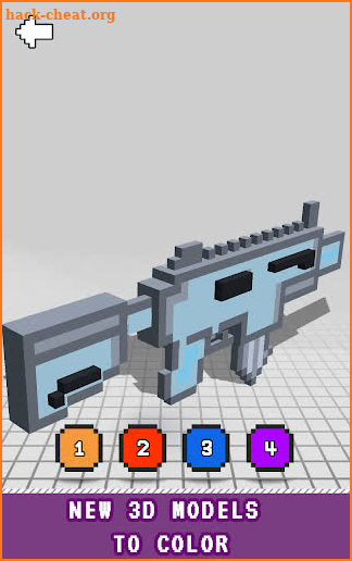 Guns 3D Color by Number - Weapons Voxel Coloring screenshot