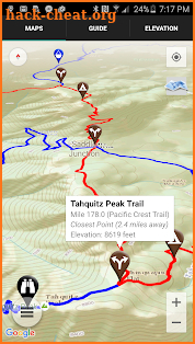 Guthook's PCT Guide screenshot