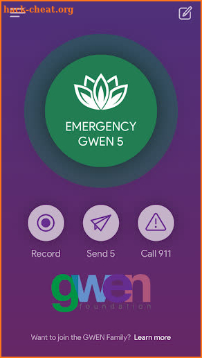 GWEN Alert screenshot