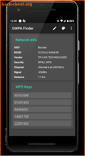 GWPA Finder screenshot