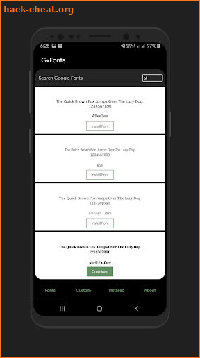 GxFonts - Custom fonts for Samsung Galaxy screenshot