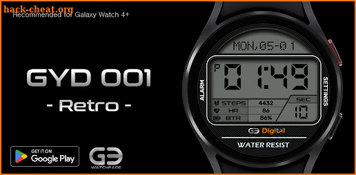 GYD001: Retro watchface screenshot