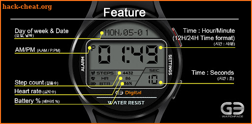 GYD001: Retro watchface screenshot