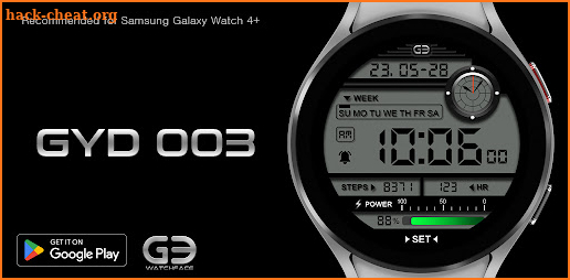 GYD003: Digital watchface screenshot