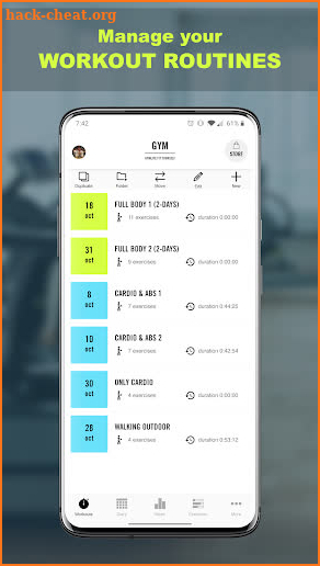 Gym Life - Workout planner screenshot