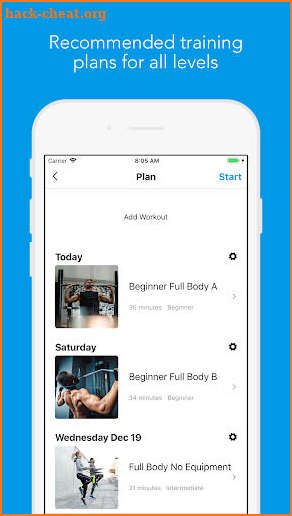 Gymaholic Training: Workouts & Plans screenshot