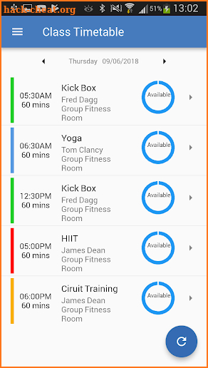 GymMaster Member Portal screenshot