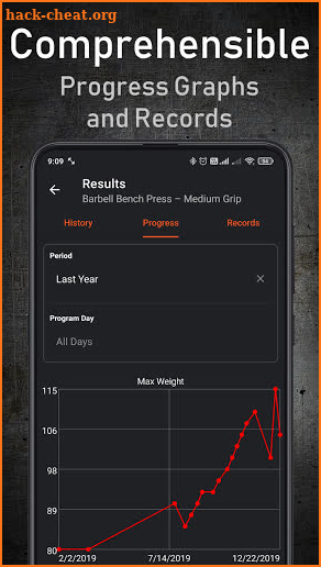 GymUp - workout notebook screenshot