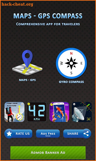 Gyro Compass 3D True North Finder with GPS Maps screenshot