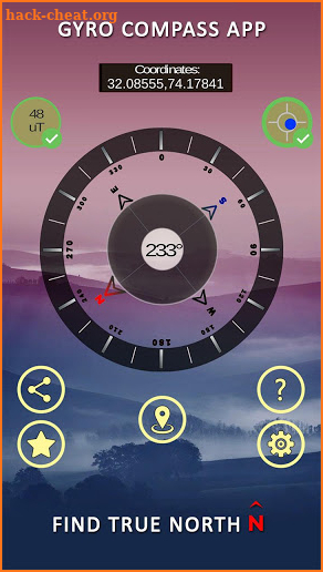 Gyro Compass App for Android: True North Finder screenshot