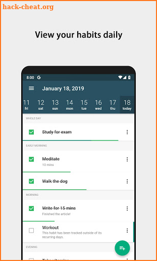 Habitory: habit tracker screenshot