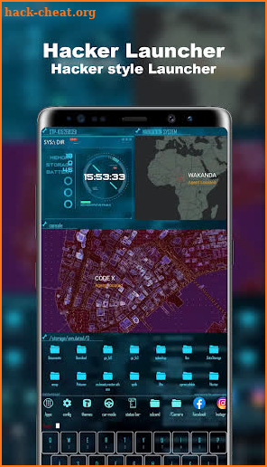Hacker Car Mode Launcher screenshot