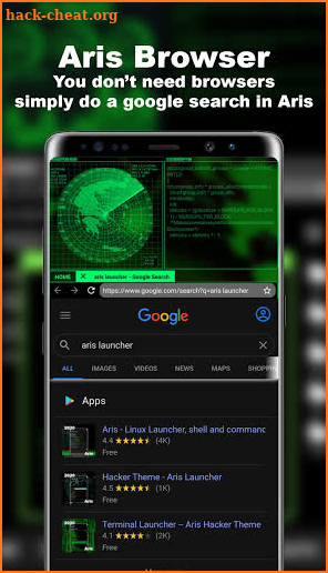 Hacker Launcher 2- Aris Themes screenshot