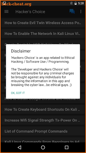 Hackers Choice screenshot