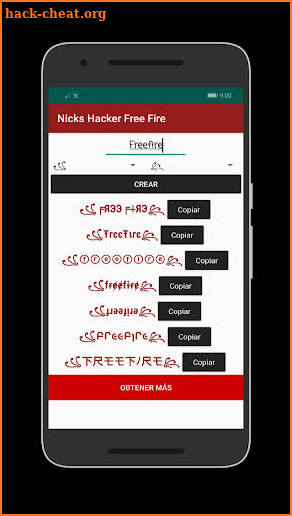 Hacker's Nicks for Free Fires screenshot