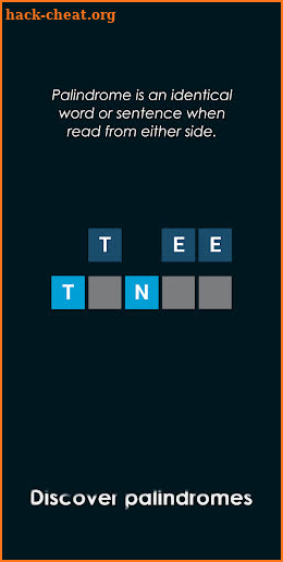 Hah: palindrome puzzles screenshot