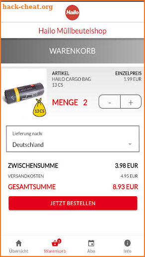 Hailo.Müllbeutel screenshot
