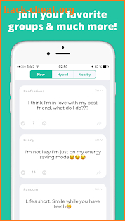 Haip: Anonymous For Yik Yak & Candid Feed Striving screenshot