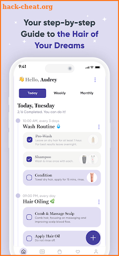 hair2hair: Hair Care Tracker screenshot