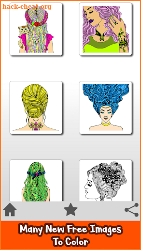 Hairs Color by Number: Girls Fashion Coloring Book screenshot