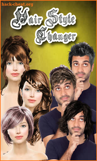 Hairstyle Changer app, virtual makeover women, men screenshot