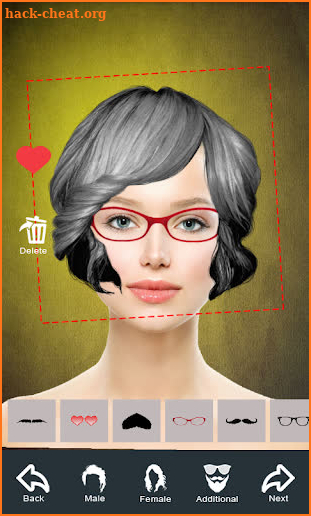 Hairstyle Changer app, virtual makeover women, men screenshot