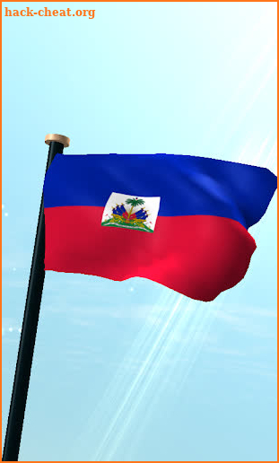 Haiti Flag 3D Free Wallpaper screenshot