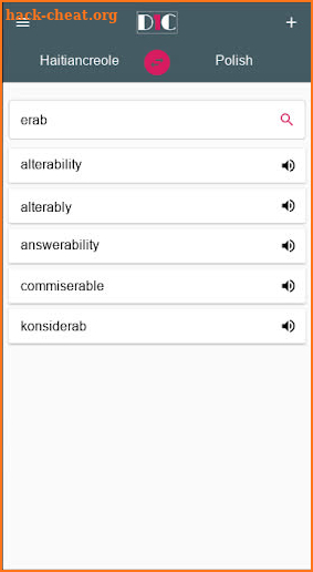 Haitiancreole - Polish Dictionary (Dic1) screenshot