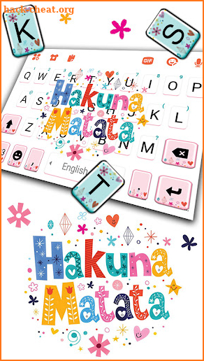 Hakuna Matata Doodle Keyboard Background screenshot