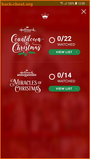 Hallmark Movie Checklist screenshot