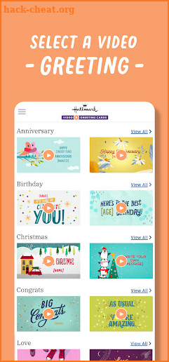 Hallmark Video Greeting Cards screenshot