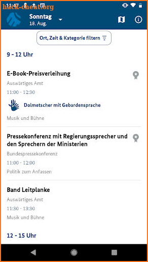 Hallo, Politik screenshot